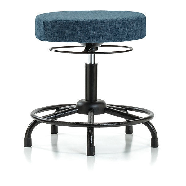 Desk Stool, Fabric, RT, Glides, Blu