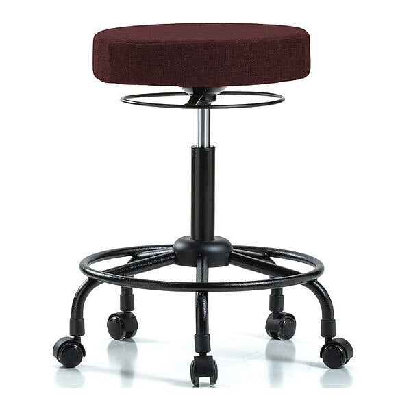 Bench Stool, Med, Fabric, RT, Casters, Bur