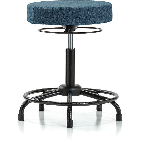 Bench Stool, Med, Fabric, RT, Glides, Blu