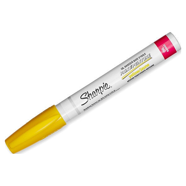 Paint Marker, Medium Point, Yellow, PK12