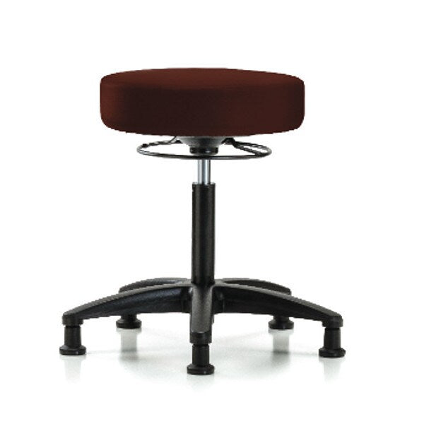 Bench Stool, Med, Vinyl, Glides, Burg