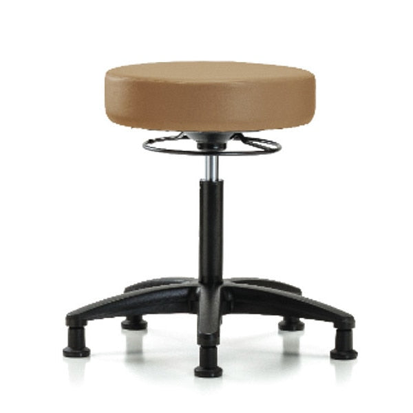 Bench Stool, Med, Vinyl, Glides, Taupe