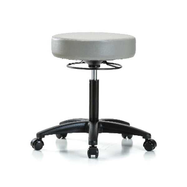 Bench Stool, Med, Vinyl, Casters, Dov