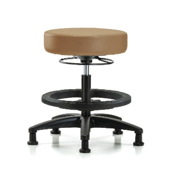 Bench Stool, Med, Vinyl, BF, Glides, Taupe