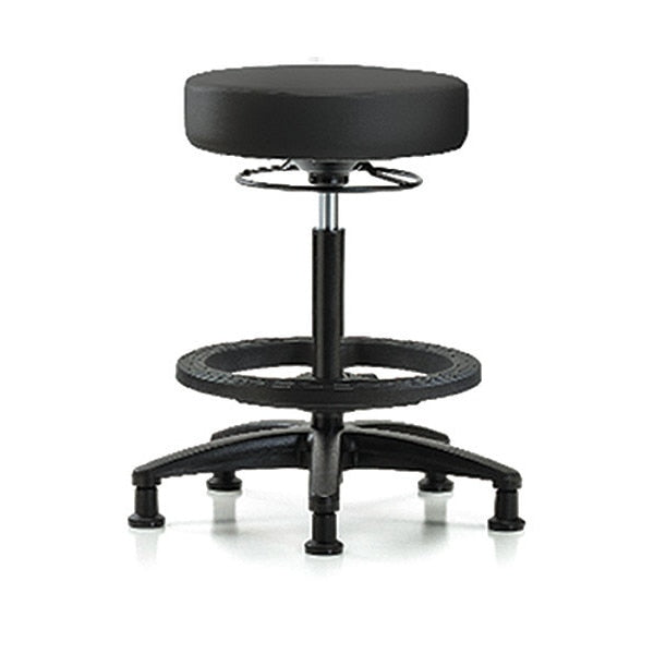 Bench Stool, Hi, Vinyl, BF, Glides, BLK