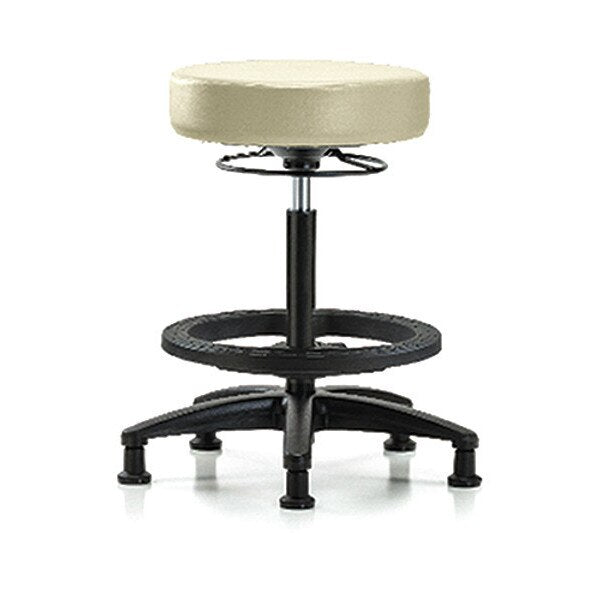 Bench Stool, Hi, Vinyl, BF, Glides, Wht