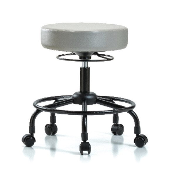 Bench Stool, Med, Vinyl, RT, Casters, Dov