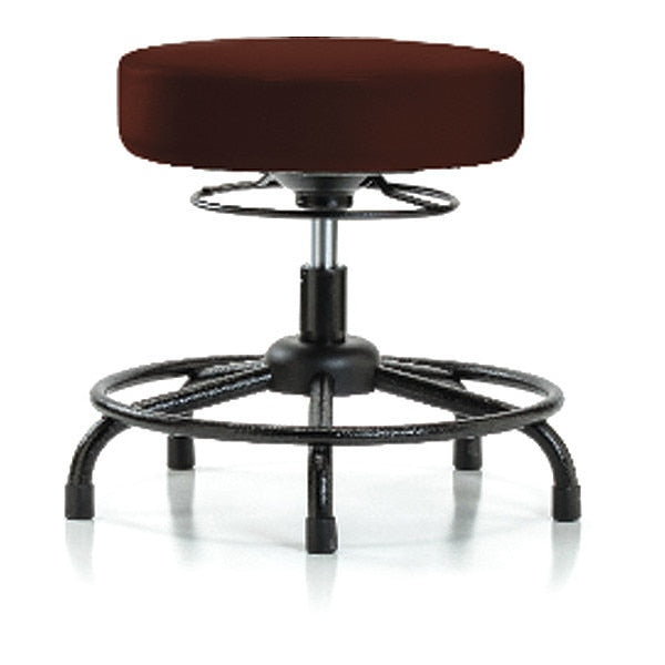 Desk Stool, Vinyl, RT, Glides, Burg