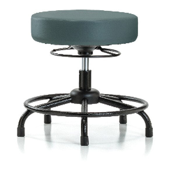 Desk Stool, Vinyl, RT, Glides, Blu