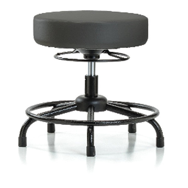 Desk Stool, Vinyl, RT, Glides, Gry