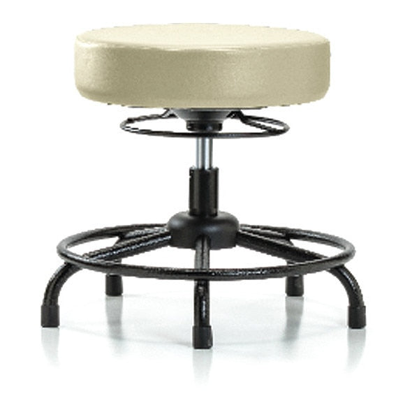 Desk Stool, Vinyl, RT, Glides, Wht
