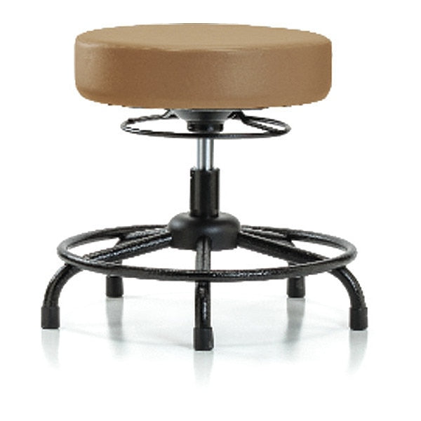 Desk Stool, Vinyl, RT, Glides, Taupe