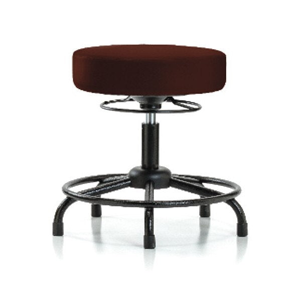Bench Stool, Med, Vinyl, RT, Glides, Burg