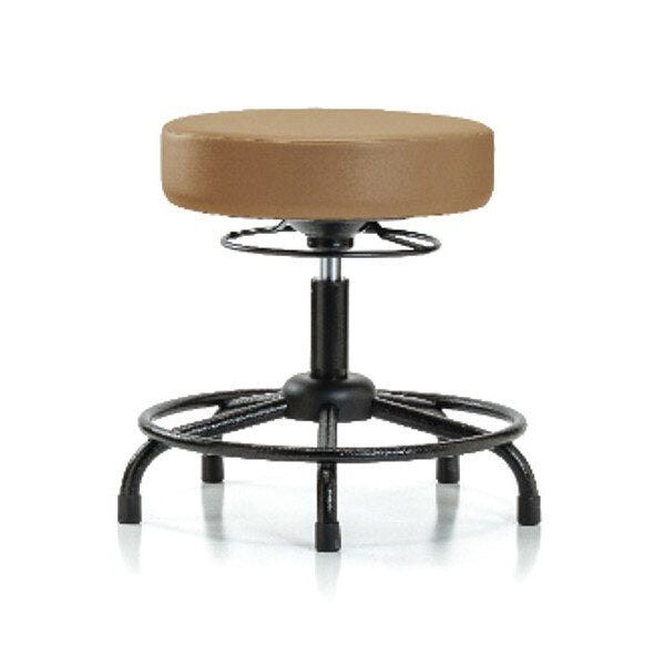 Bench Stool, Med, Vinyl, RT, Glides, Taupe
