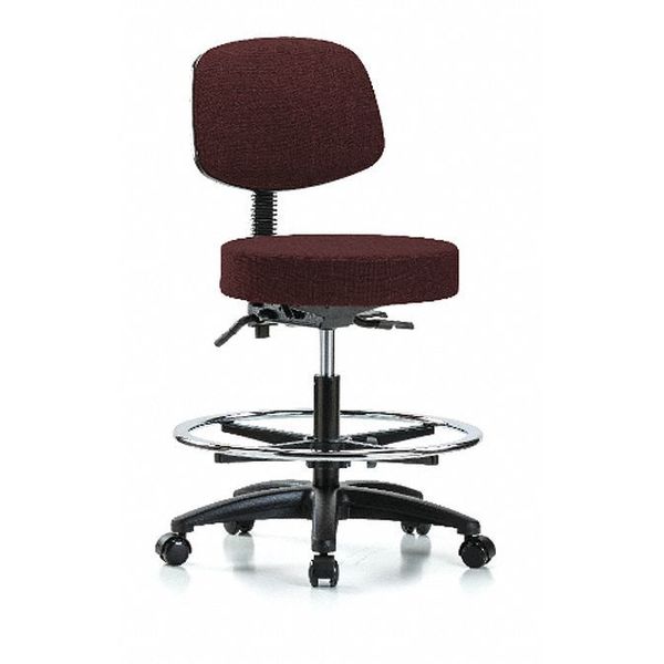 Bech Stool, Med, Fab, Bk, Tilt, CF, Cast, Bur