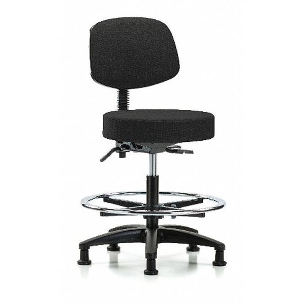Bech Stool, Med, Fab, Bk, Tilt, CF, Gld, Blk