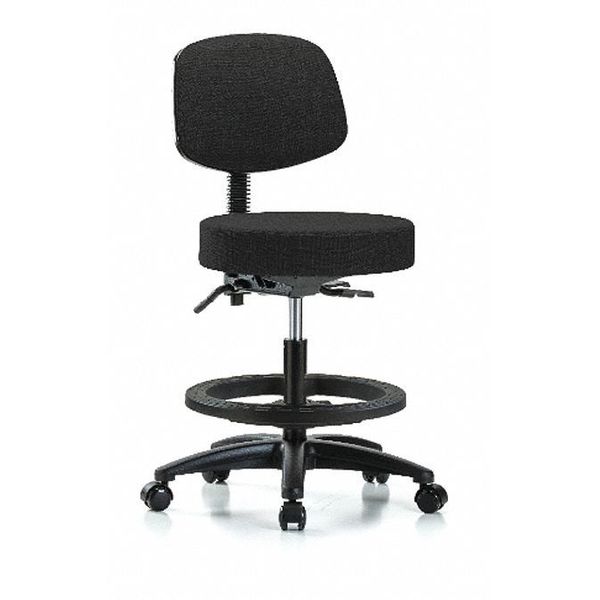 Bech Stool, Med, Fab, Bk, Tilt, BF, Cast, Blk