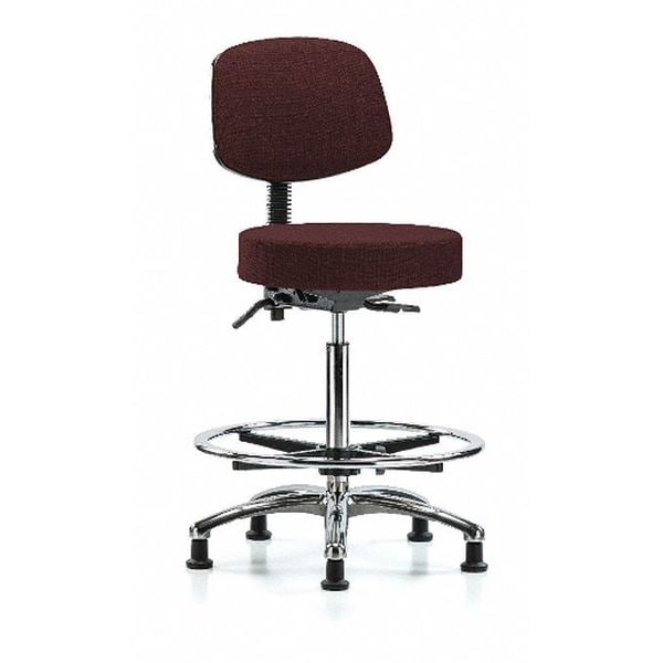 Ben Stool, Hi, Fab, Bk Chrome, CF Glides, Bur