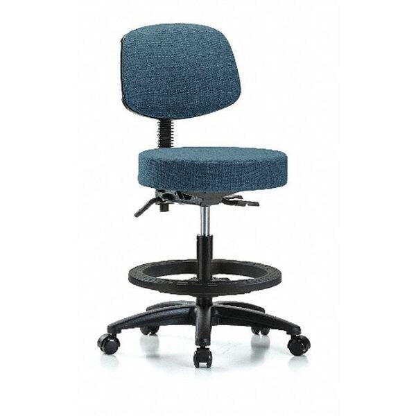 Bech Stool, Med, Fab, Bk, Tilt, BF, Cast, Blu