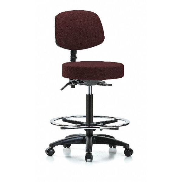 Bench Stool, Hi, Fab, Bk, Tilt, CF, Cast, Bur