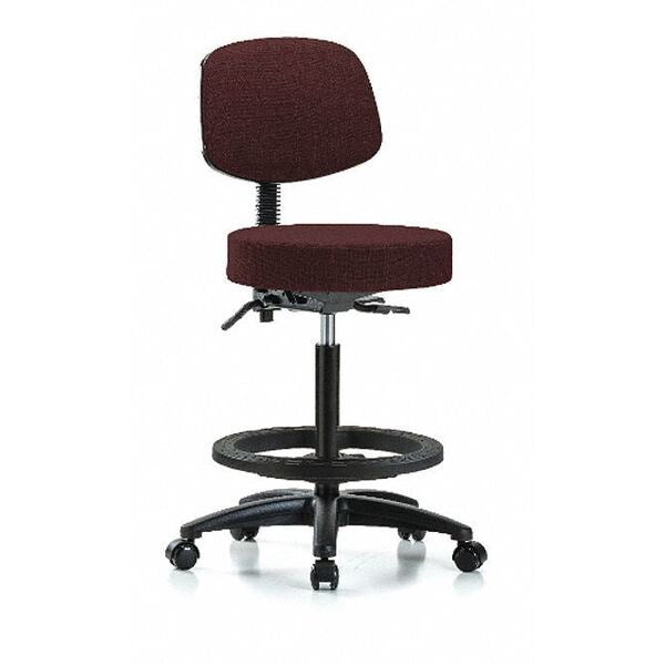 Bench Stool, Hi, Fabric, Bk, BF, Casters, Bur