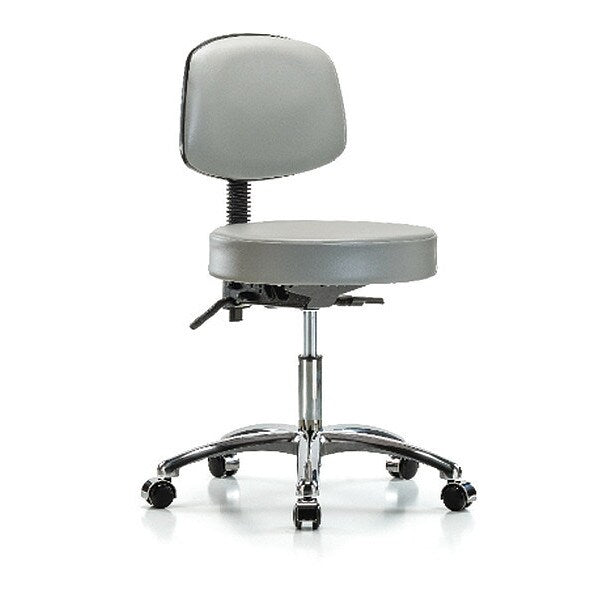 Desk Stool, Vin, Bk Chrome, Tilt, Cast, Dov