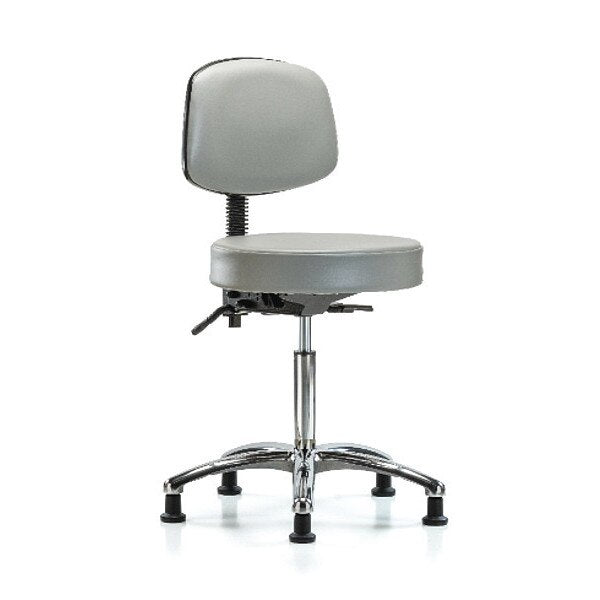 Ben Stool, Med, Vin, Bk, Chrome, Tilt Gld, Dov