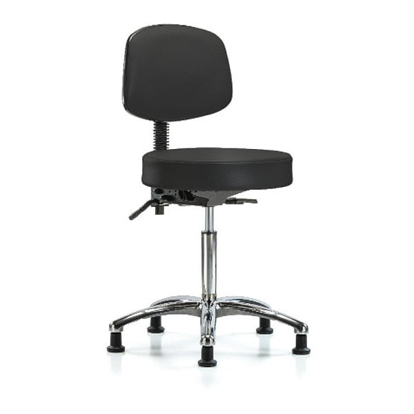 Ben Stool, Med, Vin, Bk, Chrome, Tilt Gld, BLK