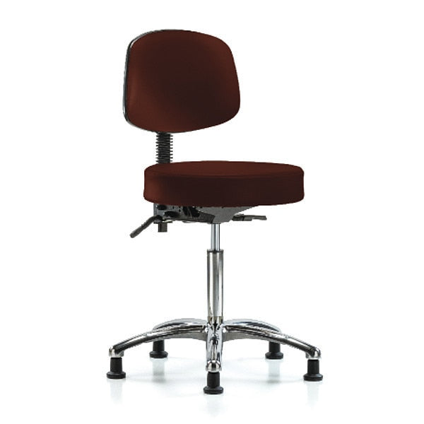 Ben Stool, Med, Vinyl, Bk, Gld, Burg