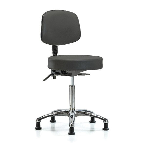 Ben Stool, Med, Vin, Bk, Chrome, Tilt Gld, Gry