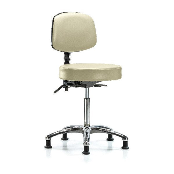 Ben Stool, Med, Vin, Bk, Chrome, Tilt Gld, Wht