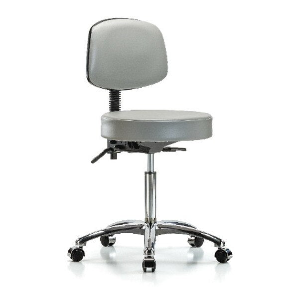 Ben Stool, Med, Vinyl, Bk, Cast, Dov