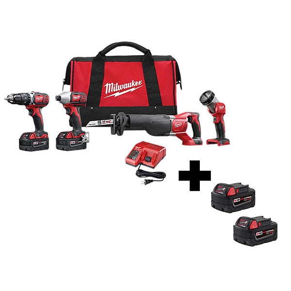 Cordless Combination Kit, 18V, 4 Tools