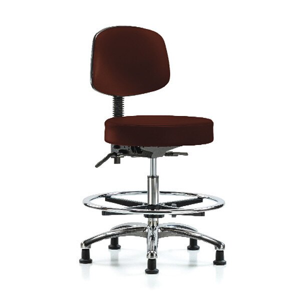Ben Stool, Med, Vin, Bk Chrome, CF, Gld, Burg