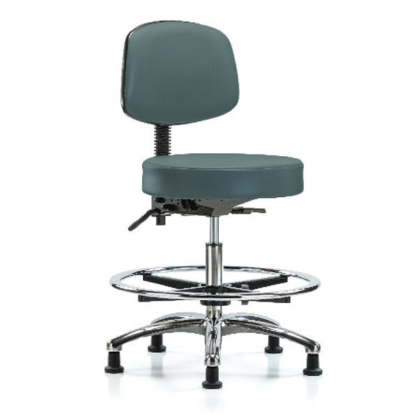 Ben Stool, Med, Vin, Bk Chrome, CF, Gld, Blu