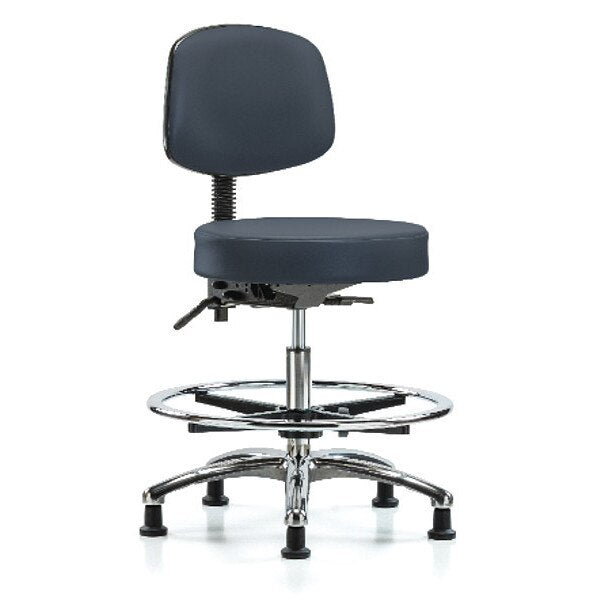 Ben Stool, Med, Vin, Bk Chrome, CF, Gld, Nav