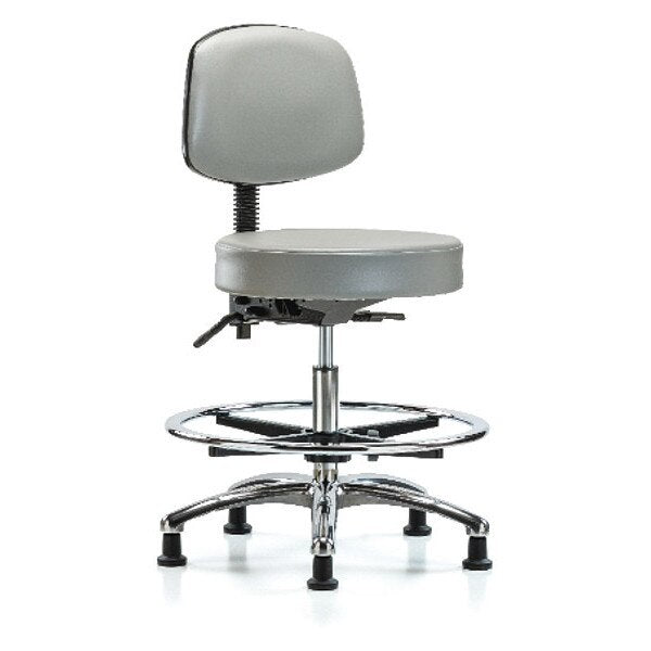 Ben Stool, Med, Vin, Bk Chrome, CF, Gld, Dov