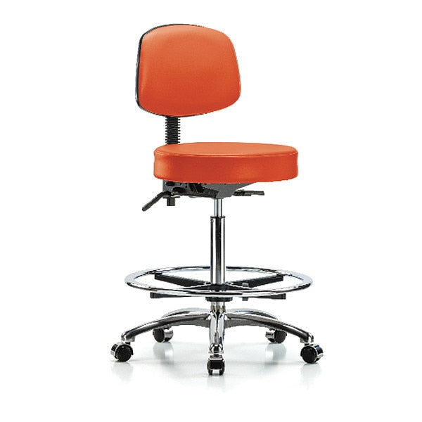 Ben Stool, Hi, Vinyl, Bk, CF, Cast, Orange