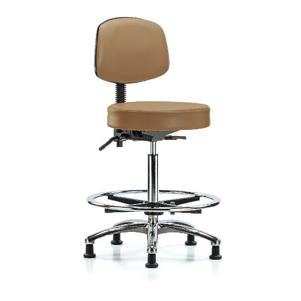 Ben Stool, Hi, Vinyl, Bk, CF, Gld, Taupe