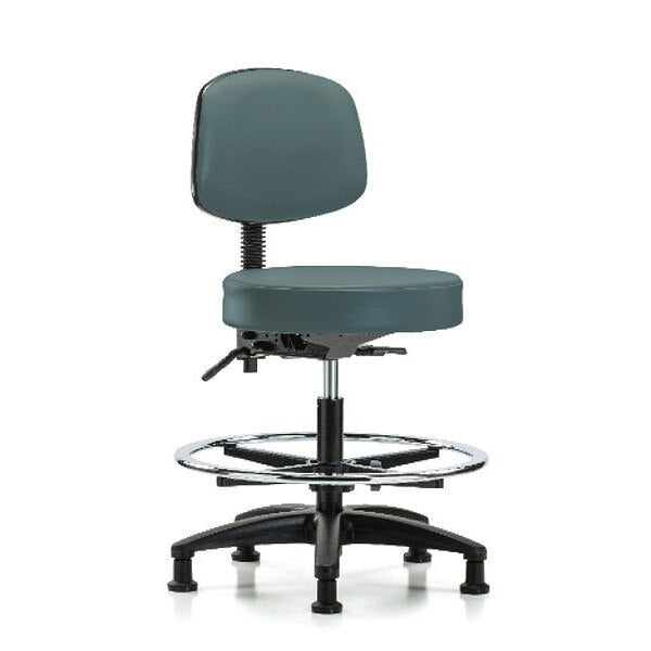 Bench Stool, Med, Vin, Bk, Tilt, CF, Gld, Blu