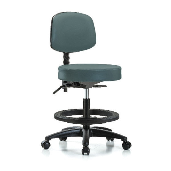 Bench Stool, Med, Vin, Bk, Tilt, BF, Cast, Blu