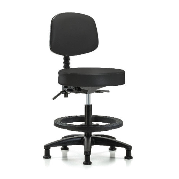 Bench Stool, Med, Vin, Bk, Tilt, BF, Gld, BLK