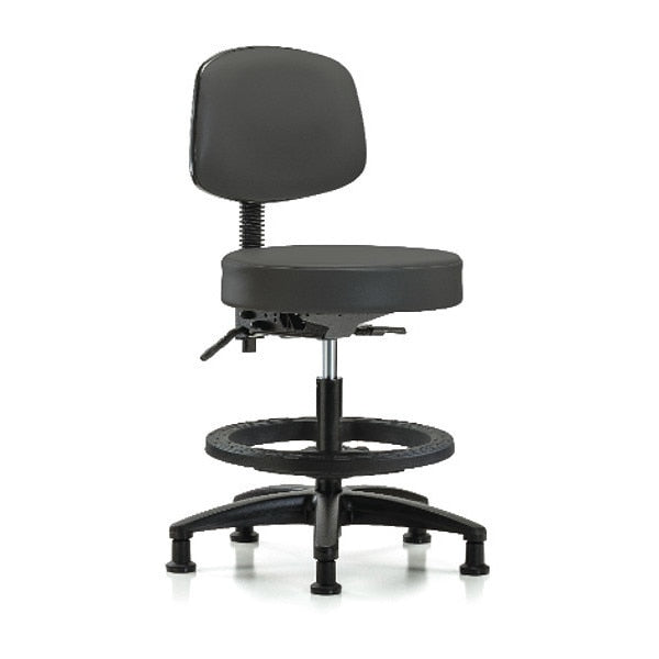 Bench Stool, Med, Vin, Bk, Tilt, BF, Gld, Gry