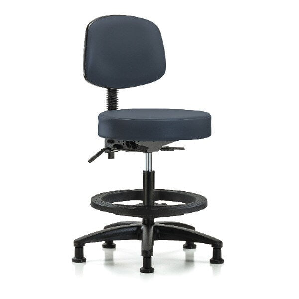 Bench Stool, Med, Vin, Bk, Tilt, BF, Gld, Nav