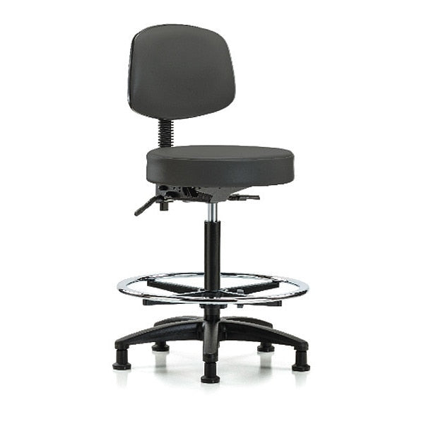 Bench Stool, Hi, Vin, Bk, Tilt, CF, Gld, Gry