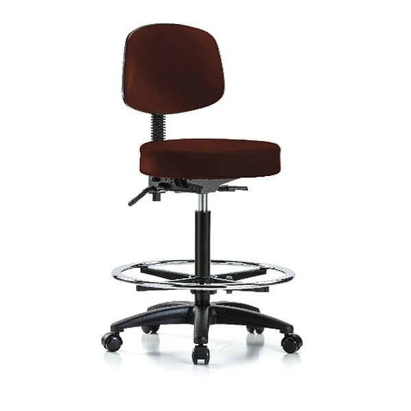 Bench Stool, Hi, Vin, Bk, Tilt, CF, Cast, Burg