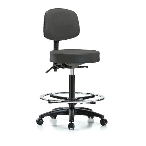Bench Stool, Hi, Vin, Bk, Tilt, CF, Cast, Gry