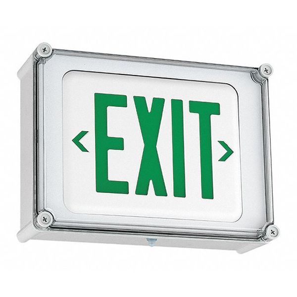 LED, NEMA 4X, Exit Sign, Battery, Green, EVE4XGWE