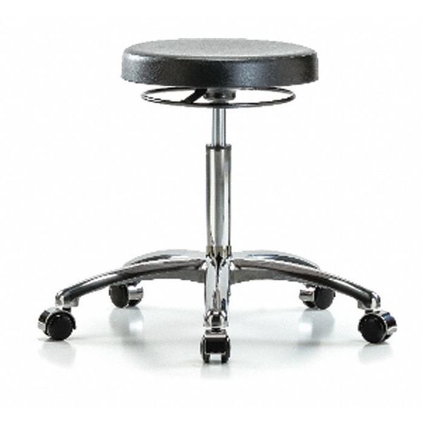 Poly Med Bench Stool, Chrm, Casters, CL10