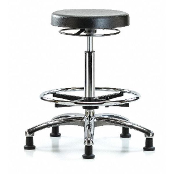 Poly Hi Bench Stool, Chrm CF Glides, CL10